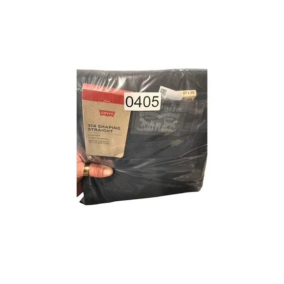 Levis 314 Shaping Straight Jeans Womens 27x30 Black Mid Rise Tummy Slimming NEW - Picture 8 of 8